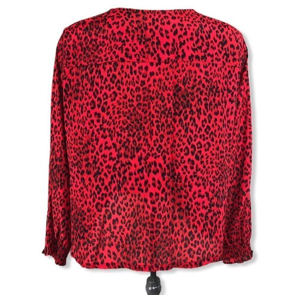 Sanctuary Cori Smocked Sleeve Ted Leopard Blouse - Picture 9 of 16